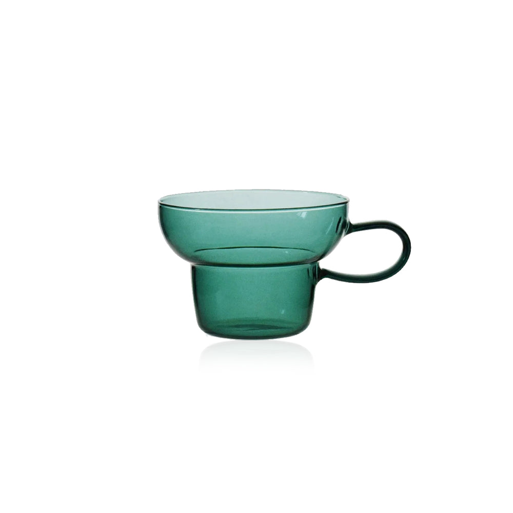 Transparent Colored Glass Retro Mug