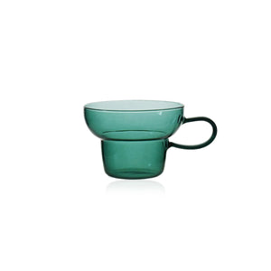 Transparent Colored Glass Retro Mug