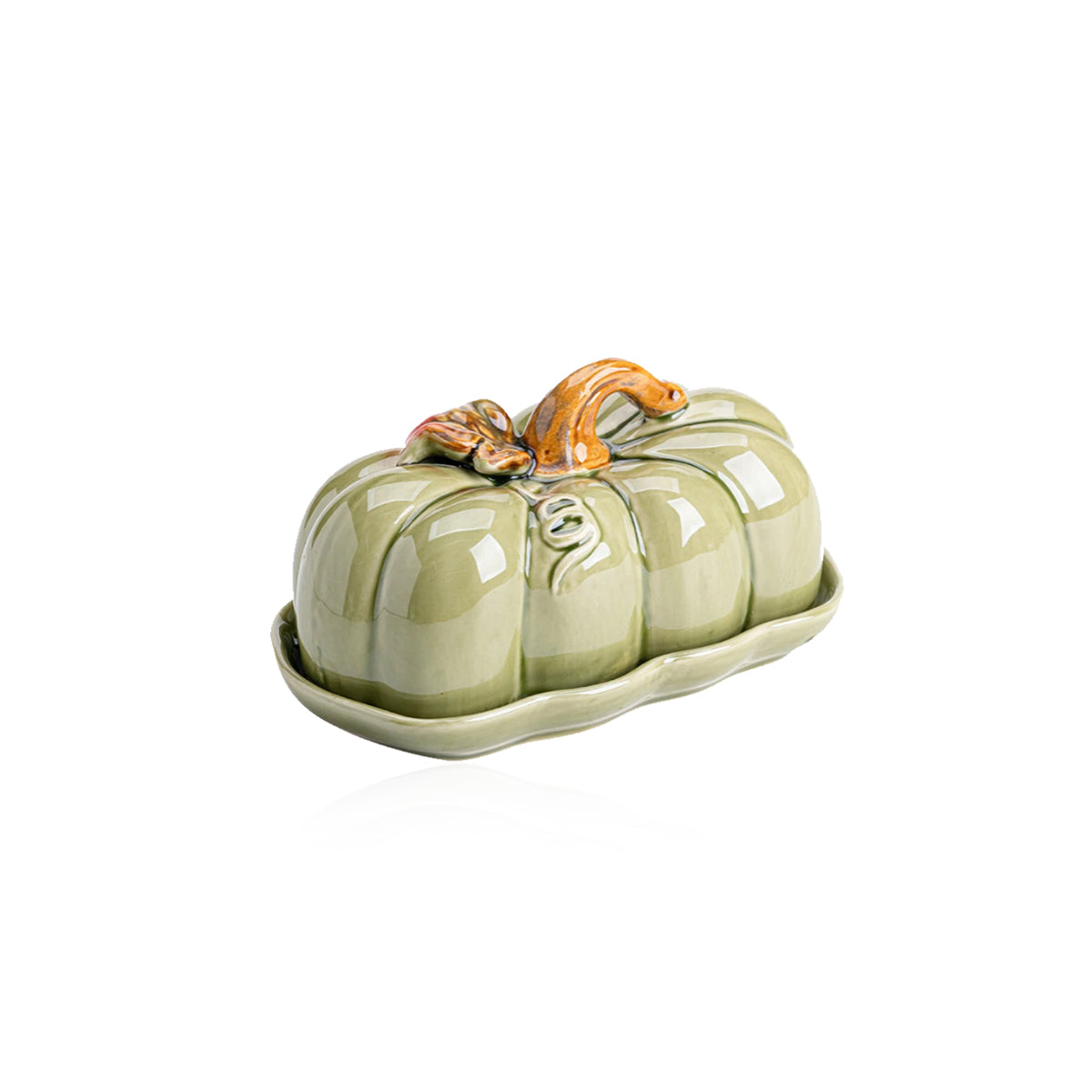 Pumpkin Ceramic Lid Dining Plate