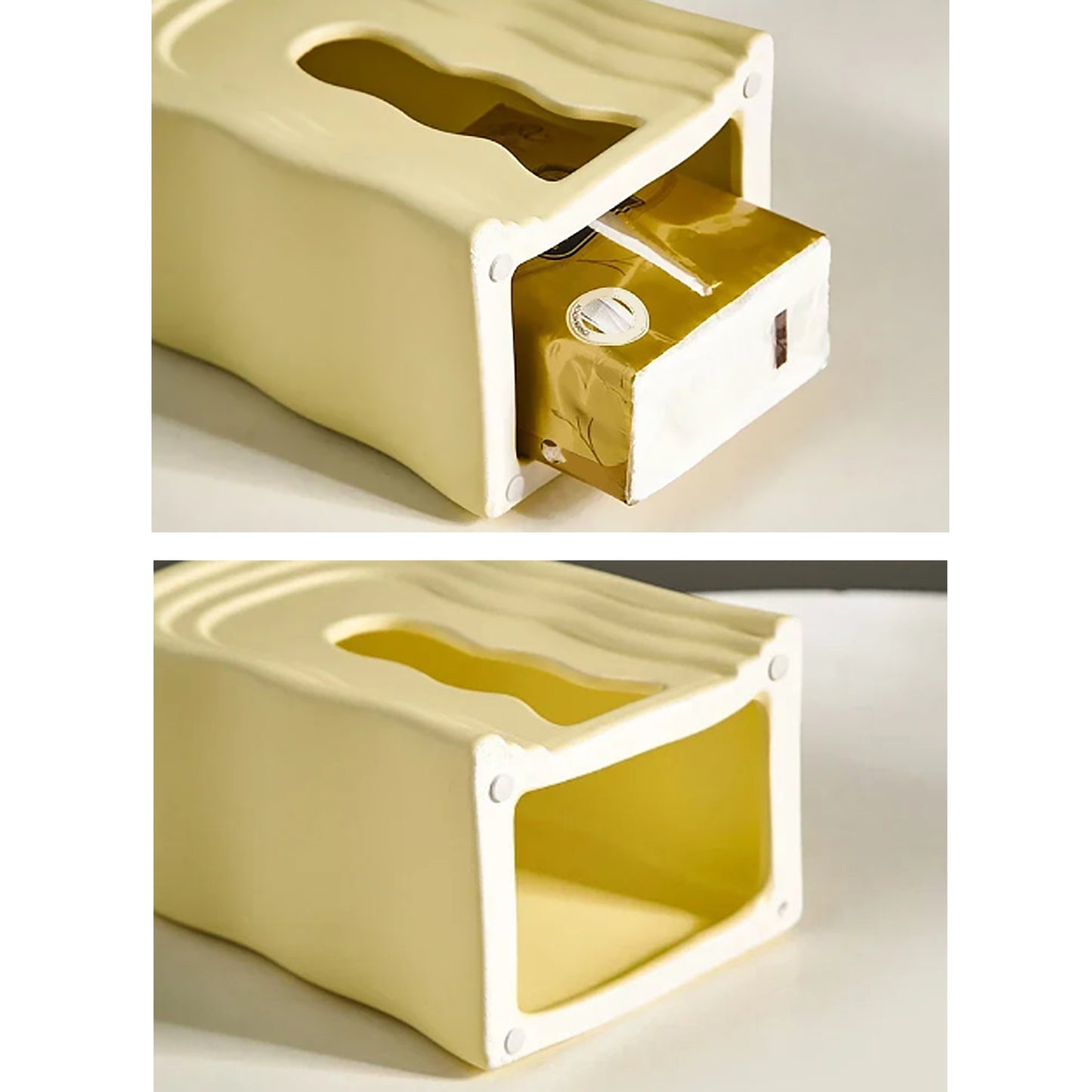 Vertical Irregular Ceramic Tissue Holder