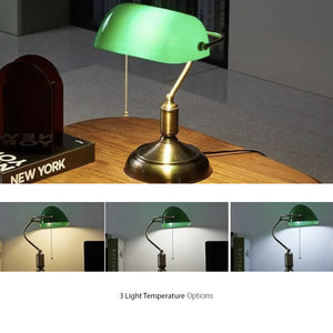 Vintage Banker Table Lamp