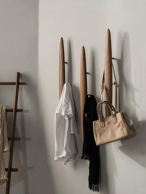 Yū Tokyo Vintage Japanese Solid Wood Wall Coat Rack [Exclusive]