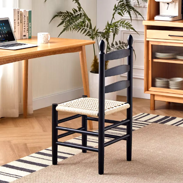 Yū Tokyo Vintage Japanese Solid Wood Rope Woven Chair