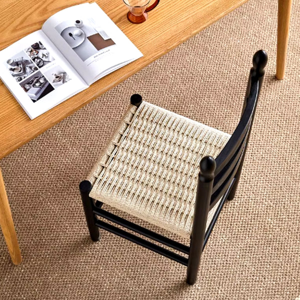 Yū Tokyo Vintage Japanese Solid Wood Rope Woven Chair