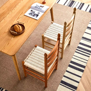 Yū Tokyo Vintage Japanese Solid Wood Rope Woven Chair