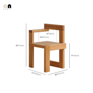 Vintage Solid Oak Wood S Chair