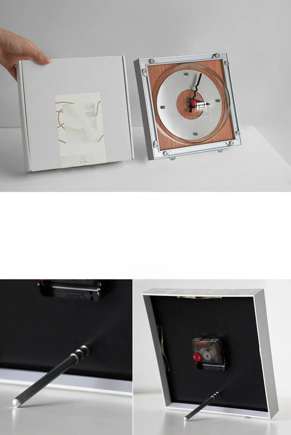 Sutdio Lima Vintage Aluminum Bauhaus Clock