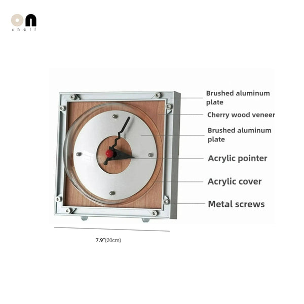 Sutdio Lima Vintage Aluminum Bauhaus Clock