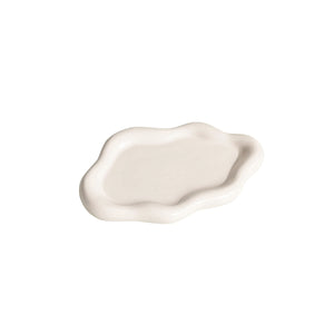 White Cloud Ceramic Plate Tray