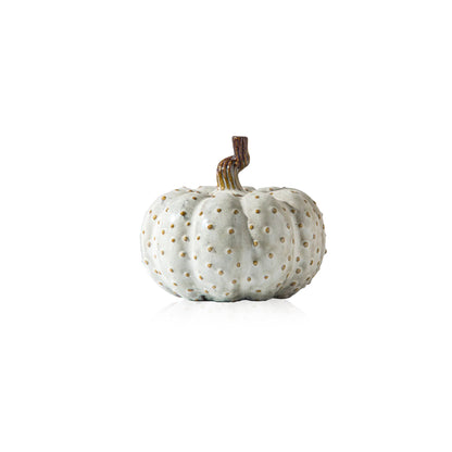 White Porcelain Pumpkin Ceramic Sculpture