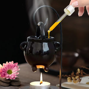 Hexenkessel-Keramik-Kerzenhalter