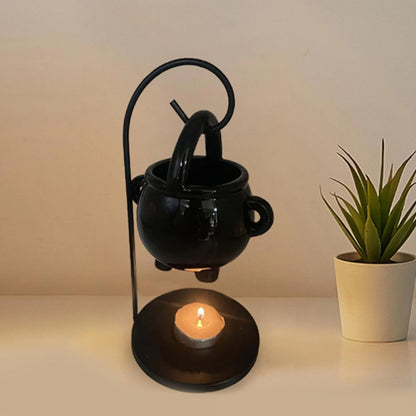 Witch Cauldron Ceramic Candle Holder