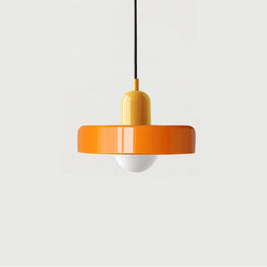 Lampe de plafond ronde à suspension en verre nordique