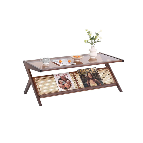 Yū Tokyo Bamboo Rattan Coffee Table