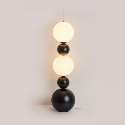 Bauhaus Stacking Ball Black Floor Lamp