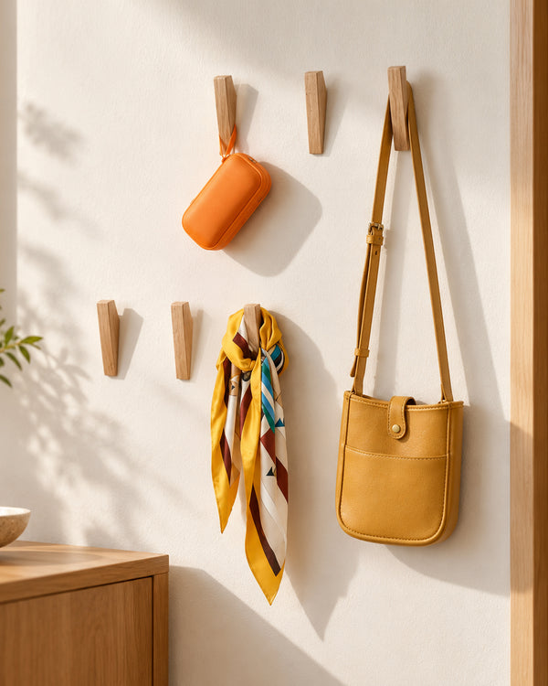 Angular Solid Wooden Wall Hanger