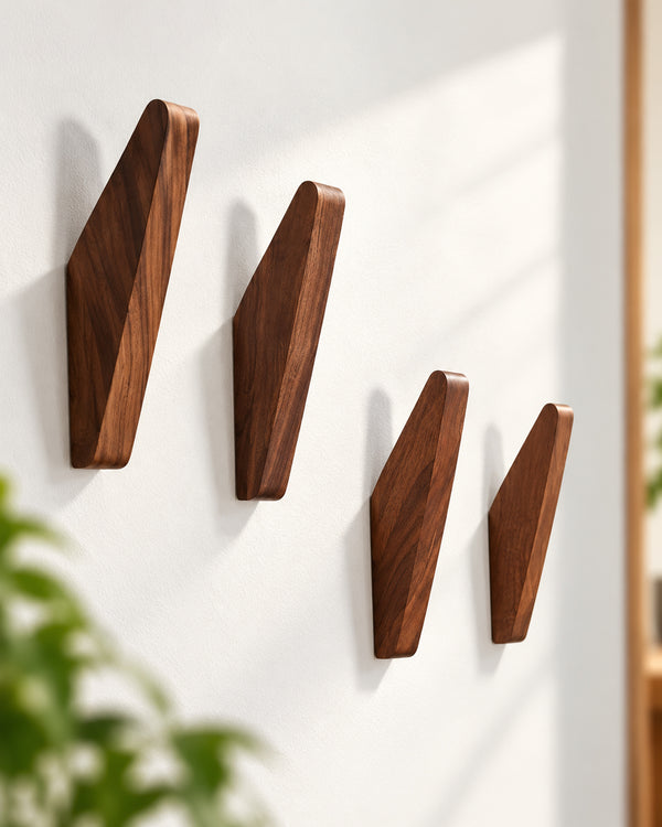 Angular Solid Wooden Wall Hanger