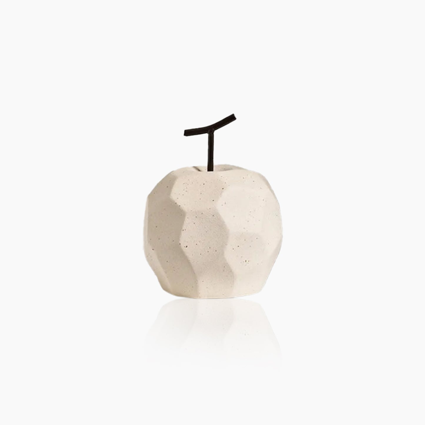 Nordic Hand-Crafted Off White Ceramic Apple and Pear