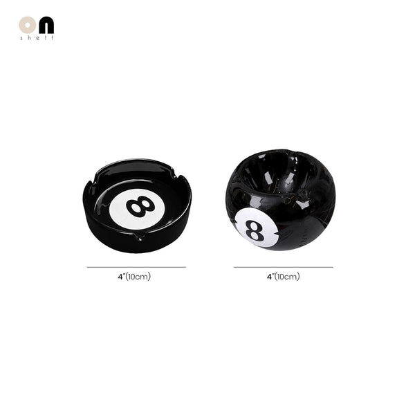 Eight Ball Ceramic Ashtray