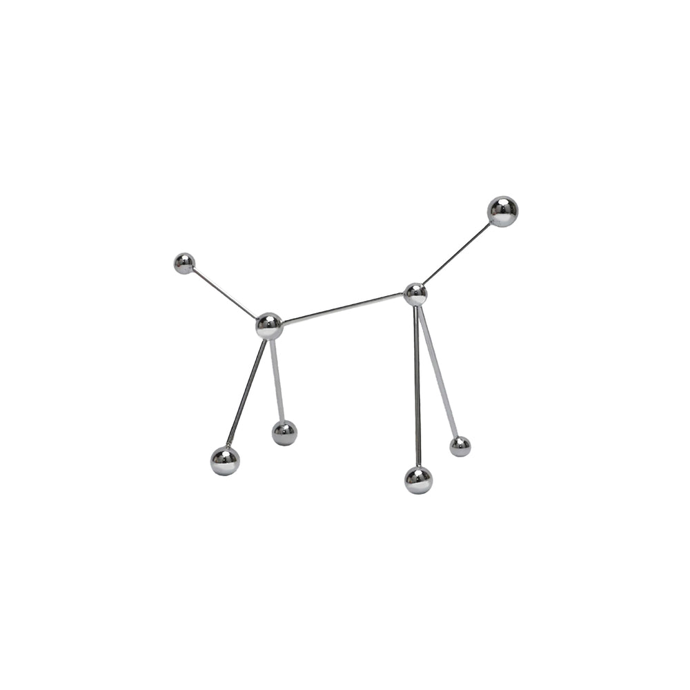 Ornement de décoration d'intérieur en métal à motif de molécule géométrique moderne nordique