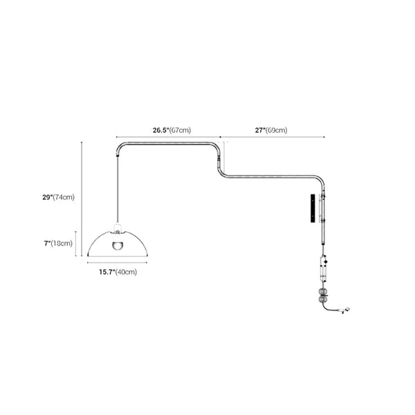 Industrial Pivot Swing Arm Wall Lamp