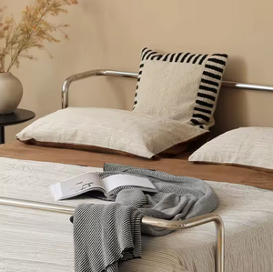 Studio Lima Stainless Steel Industrial Horizontal Beam Bed Frame