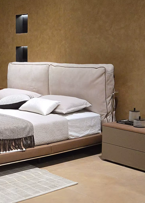 Gainsville Saddle Leather Platform Bed