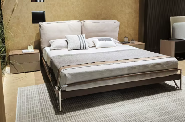 Gainsville Saddle Leather Platform Bed