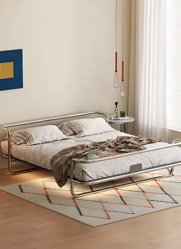 Studio Lima Stainless Steel Industrial Bed Frame
