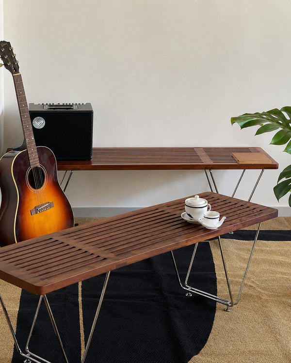 do-ma Scandinavian Pine Wood Slat Bench
