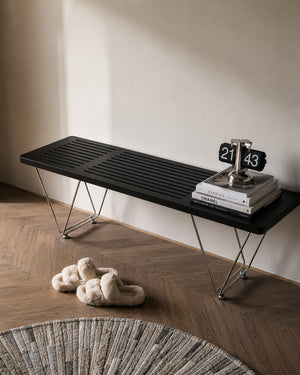 do-ma Scandinavian Pine Wood Slat Bench