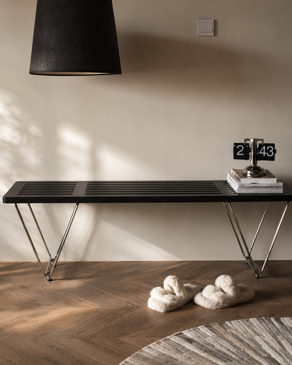do-ma Scandinavian Pine Wood Slat Bench