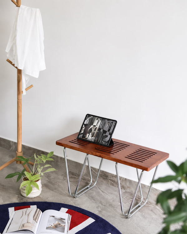 do-ma Scandinavian Pine Wood Slat Bench