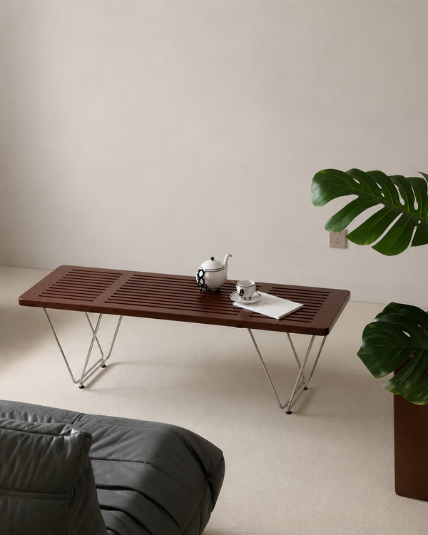 do-ma Scandinavian Pine Wood Slat Bench