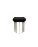 UOSU Linen-Top Stainless Steel Leg Accent Stool