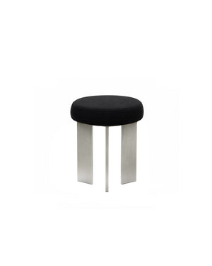 UOSU Linen-Top Stainless Steel Leg Accent Stool
