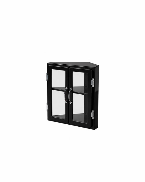 Metal MCM Vitrine Corner Mini Cabinet
