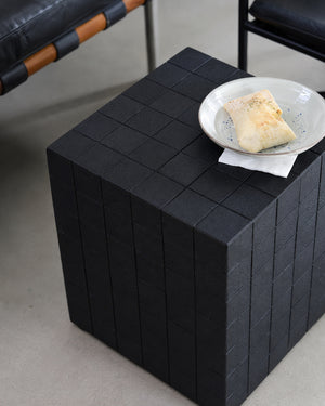 XIWO Metallic Tile Mosaic Cube Side Table