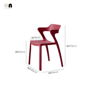 Mingdian One-Piece Recycled PP Dining Chair