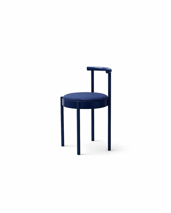 Mid-Century Modern Metal Leg Color Round Chair