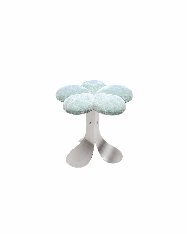Flower Bouclé Accent Stool