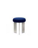 UOSU Linen-Top Stainless Steel Leg Accent Stool