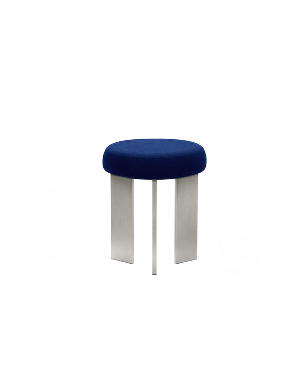 UOSU Linen-Top Stainless Steel Leg Accent Stool