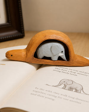 Little Prince Boa & Elephant Wood Carving