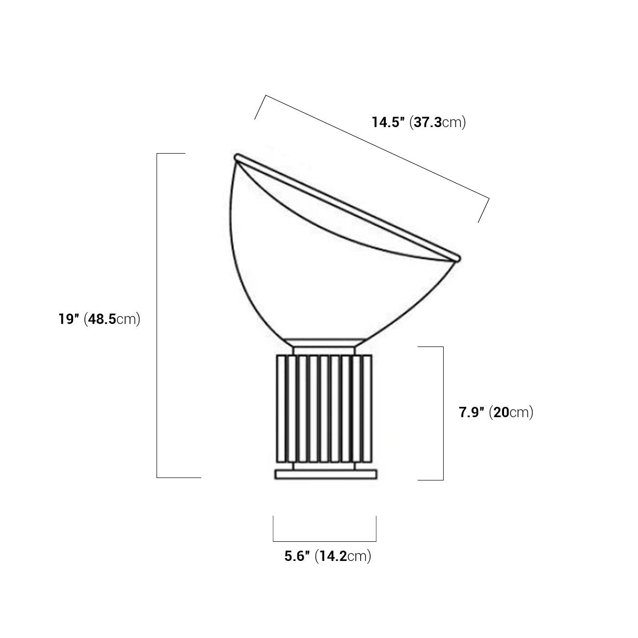 Italian Style Transparent Bowl Chrome Lamp