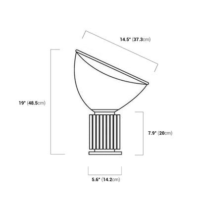Italian Style Transparent Bowl Chrome Lamp