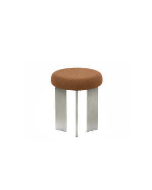 UOSU Linen-Top Stainless Steel Leg Accent Stool