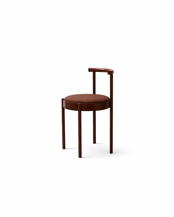 Mid-Century Modern Metal Leg Color Round Chair