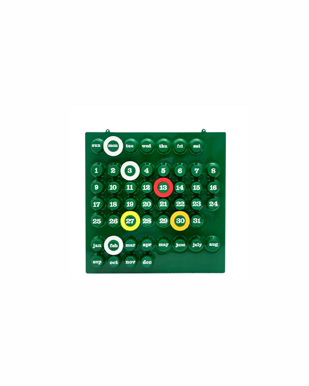 Calendario de pared retro con fecha y anillo A