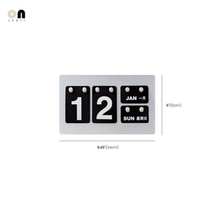 Vintage Metal Desktop Calendar